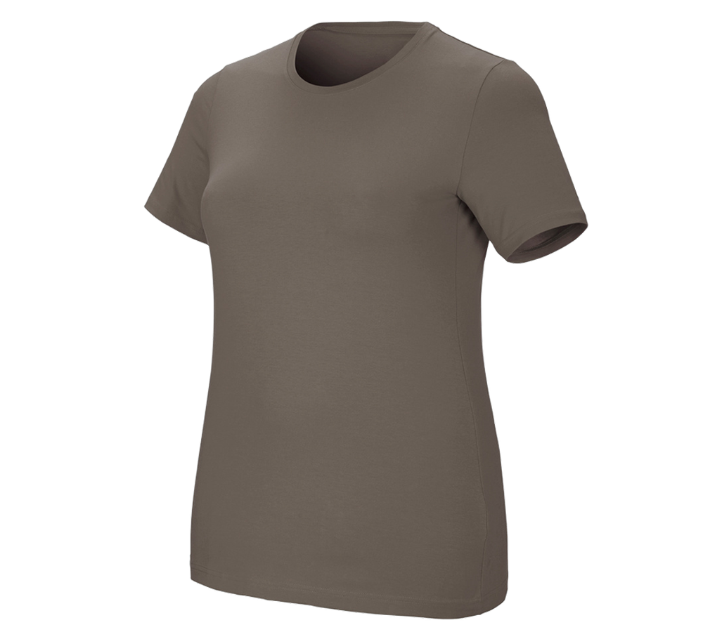 Tričká, pulóvre a košele: Tričko e.s. cotton stretch, dámske, plus fit + kamenná