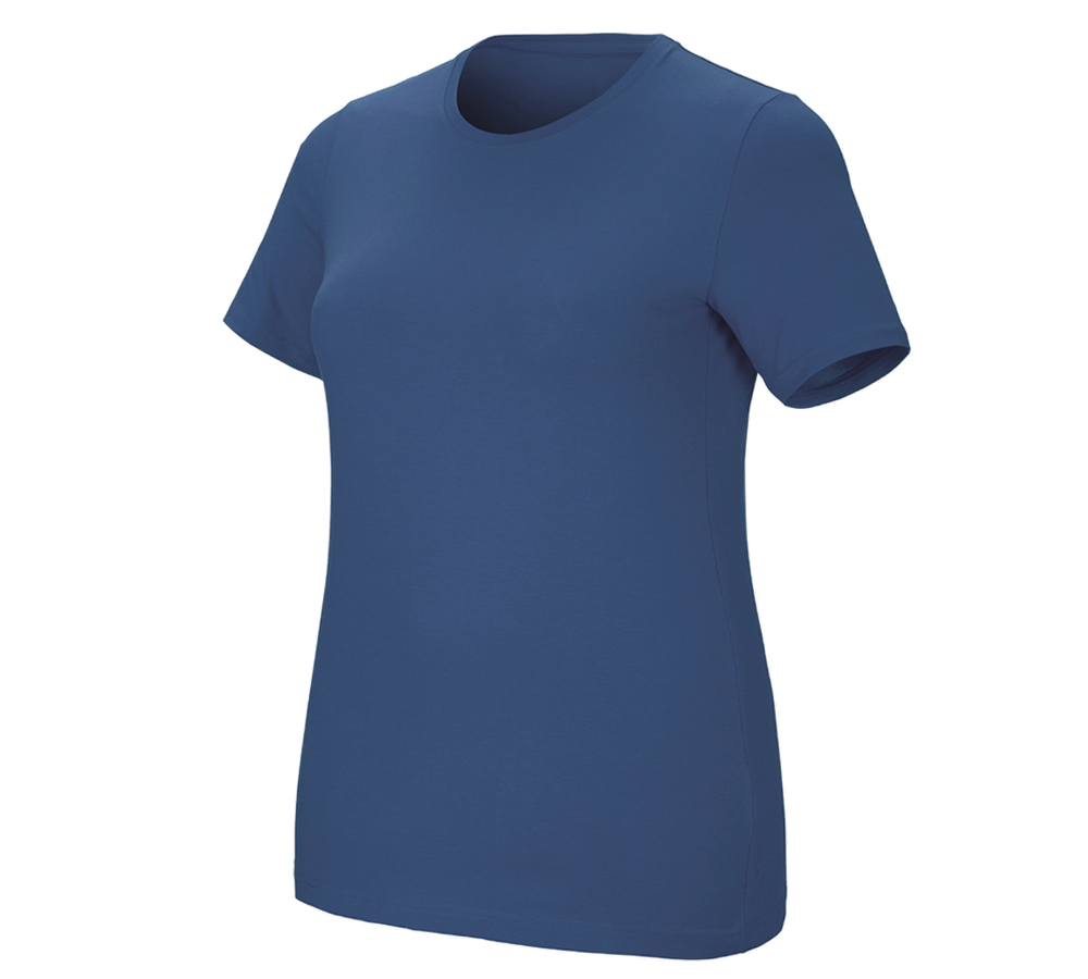 Tričká, pulóvre a košele: Tričko e.s. cotton stretch, dámske, plus fit + kobaltová