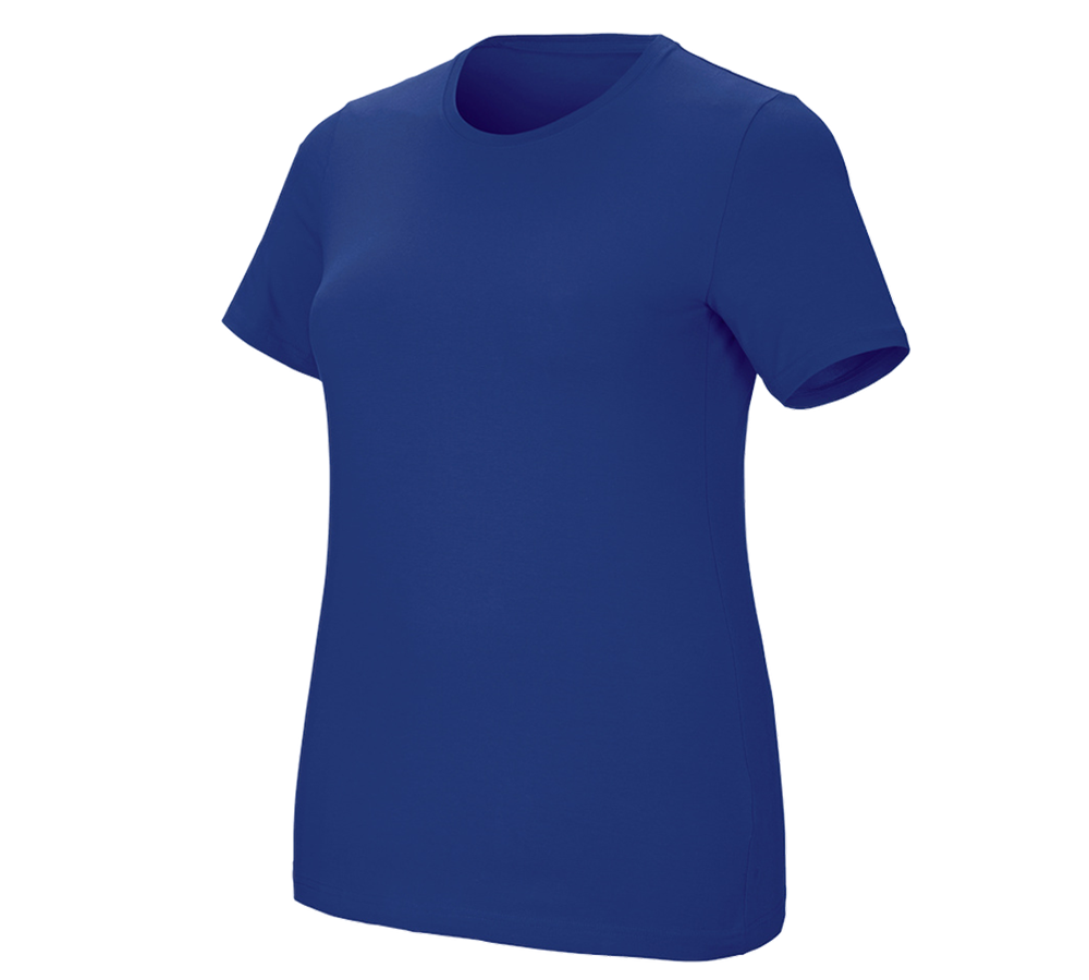 Tričká, pulóvre a košele: Tričko e.s. cotton stretch, dámske, plus fit + nevadzovo modrá