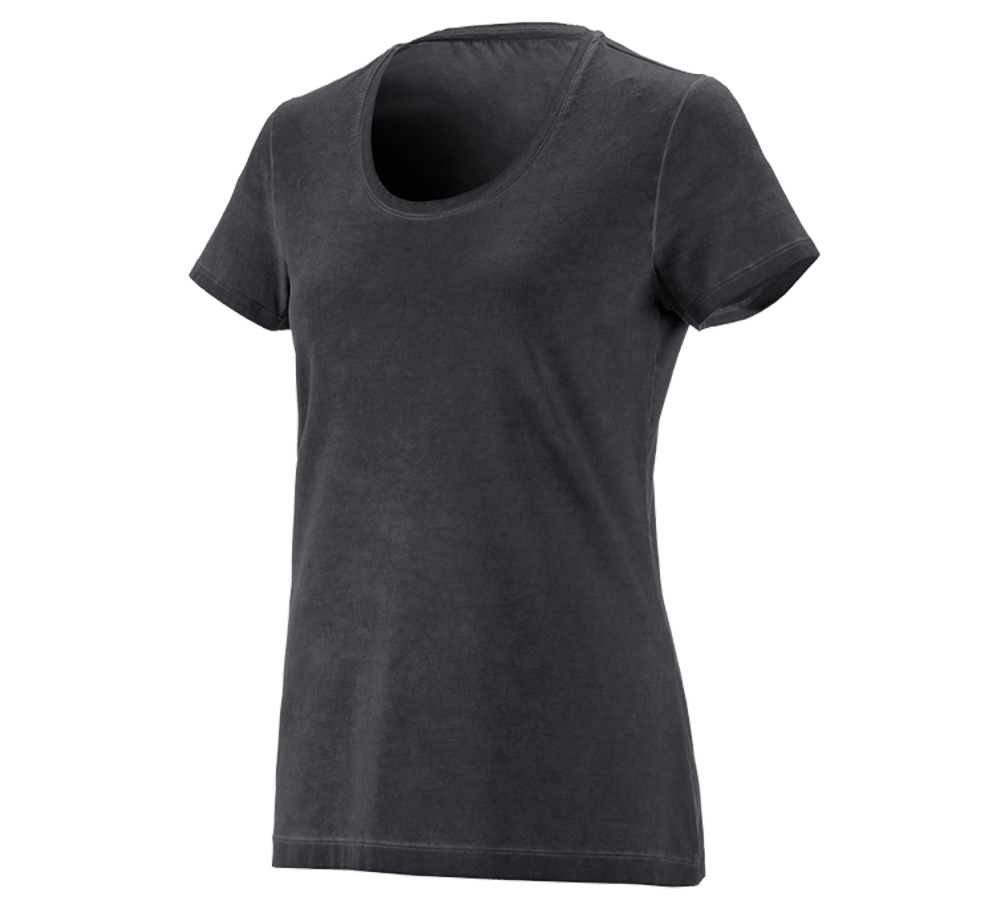 Tričká, pulóvre a košele: Tričko e.s. vintage cotton stretch, dámske + oxidová čierna vintage
