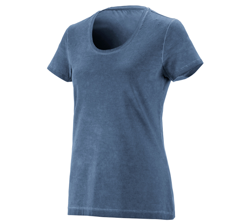 Tričká, pulóvre a košele: Tričko e.s. vintage cotton stretch, dámske + starožitná modrá vintage