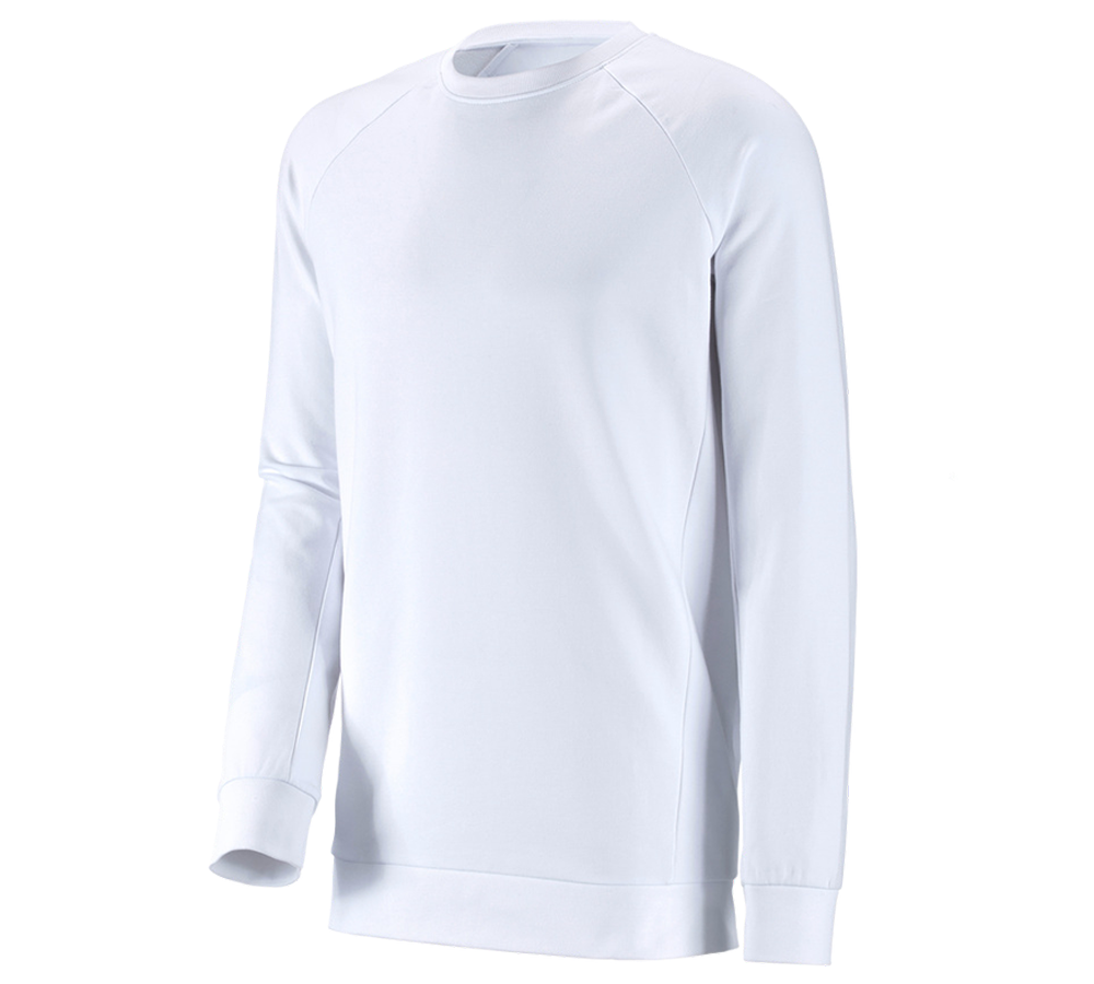 Tričká, pulóvre a košele: Mikina e.s. cotton stretch long fit + biela