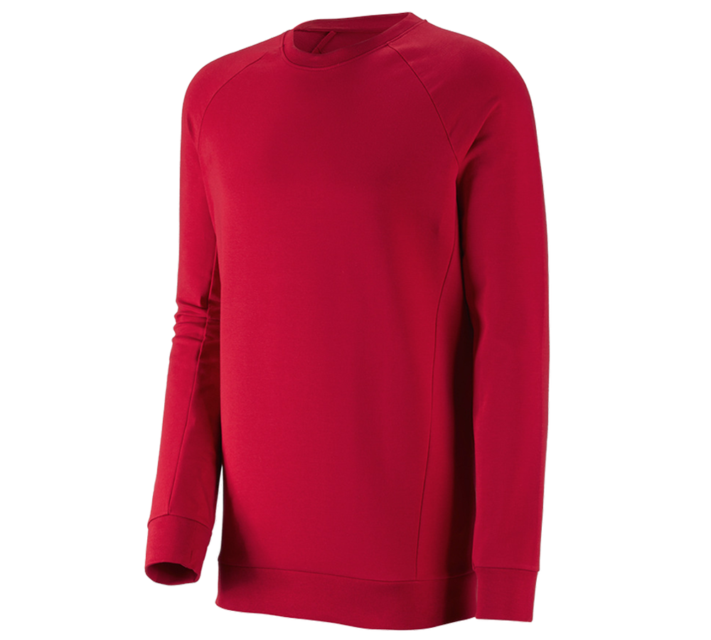 Tričká, pulóvre a košele: Mikina e.s. cotton stretch long fit + ohnivá červená