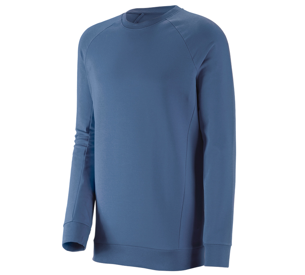 Tričká, pulóvre a košele: Mikina e.s. cotton stretch long fit + kobaltová