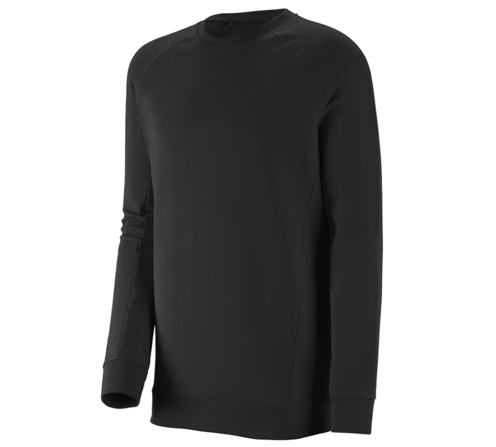 Tričká, pulóvre a košele: Mikina e.s. cotton stretch long fit + čierna