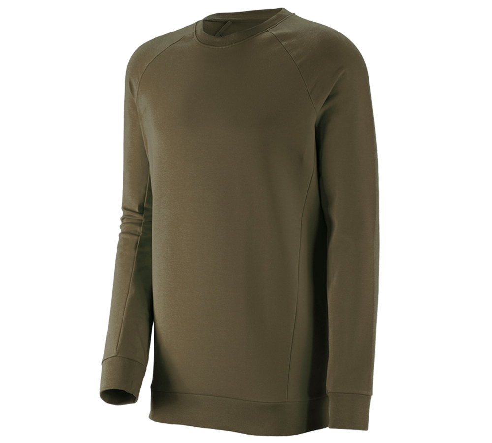Tričká, pulóvre a košele: Mikina e.s. cotton stretch long fit + bahenná zelená