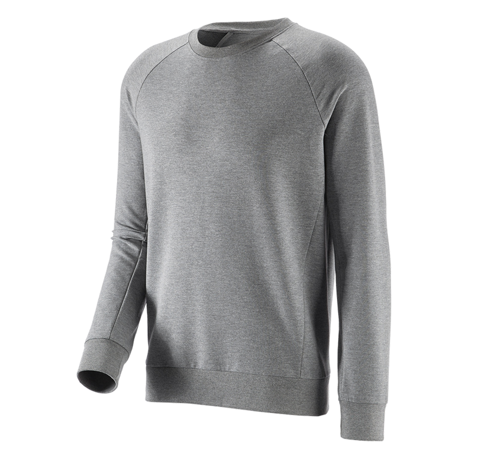 Tričká, pulóvre a košele: Mikina e.s. cotton stretch + sivá melírovaná