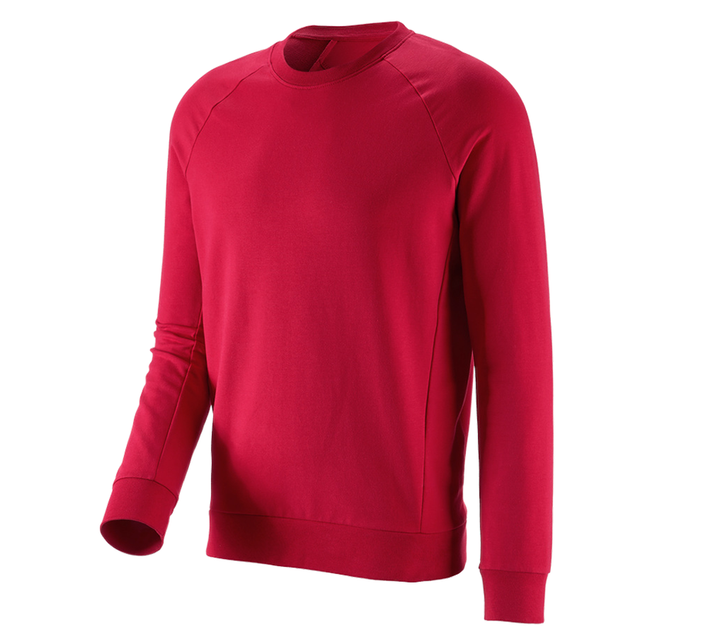 Tričká, pulóvre a košele: Mikina e.s. cotton stretch + ohnivá červená