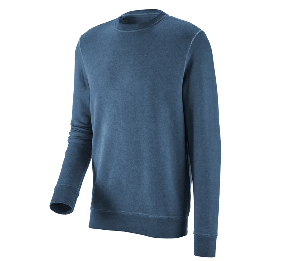 Tričká, pulóvre a košele: Mikina e.s. vintage poly cotton + starožitná modrá vintage