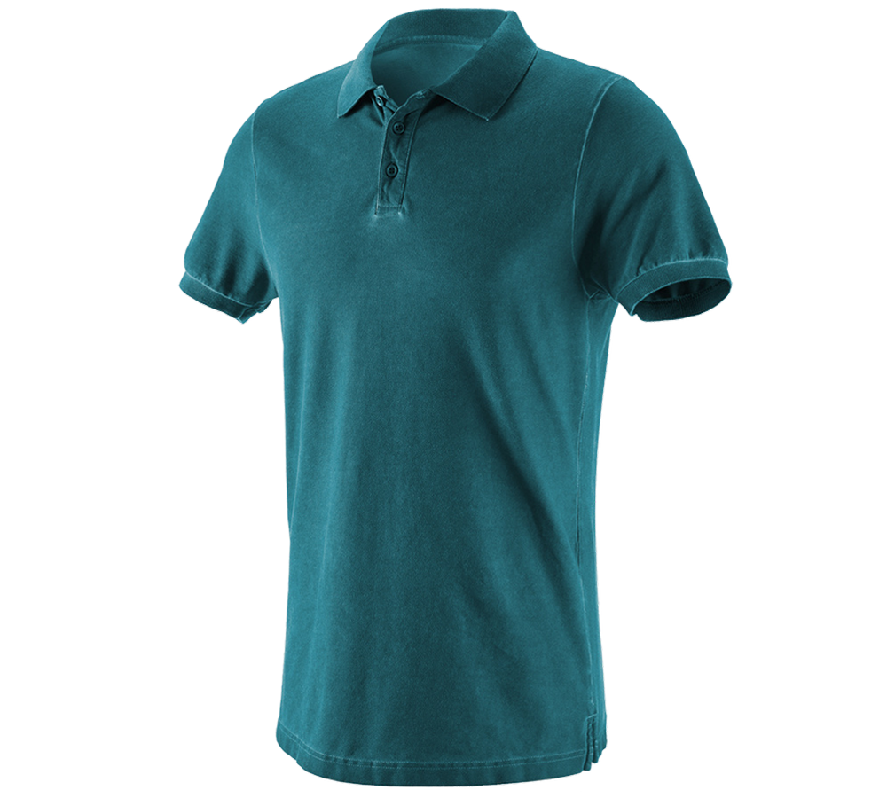 Tričká, pulóvre a košele: Polo tričko e.s. vintage cotton stretch + tmavá azúrová vintage