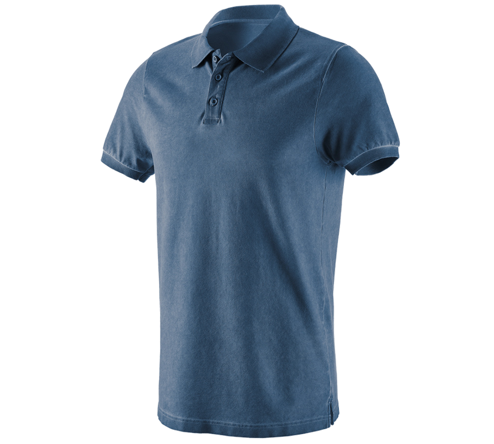 Stolár: Polo tričko e.s. vintage cotton stretch + starožitná modrá vintage