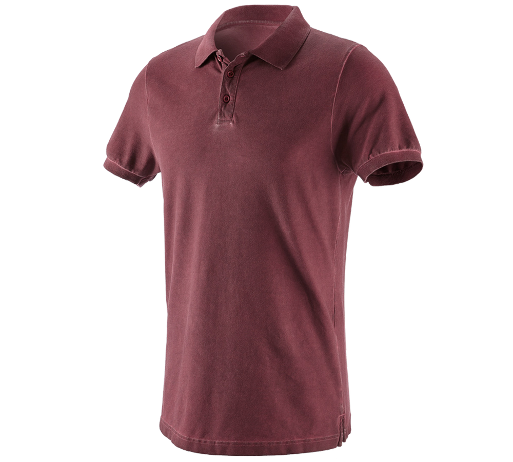 Tričká, pulóvre a košele: Polo tričko e.s. vintage cotton stretch + rubínová vintage