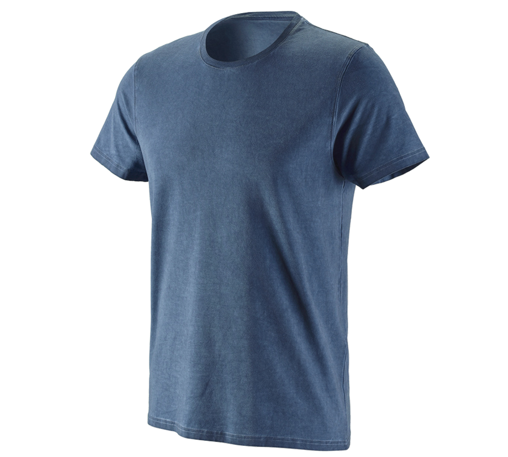 Tričká, pulóvre a košele: e.s. Tričko vintage cotton stretch + starožitná modrá vintage