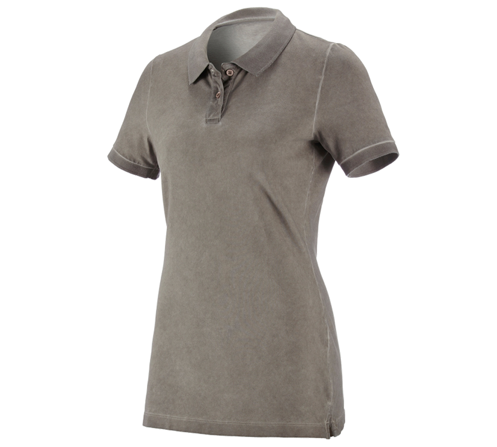 Tričká, pulóvre a košele: Polo tričko e.s. vintage cotton stretch, dámske + sivohnedá vintage