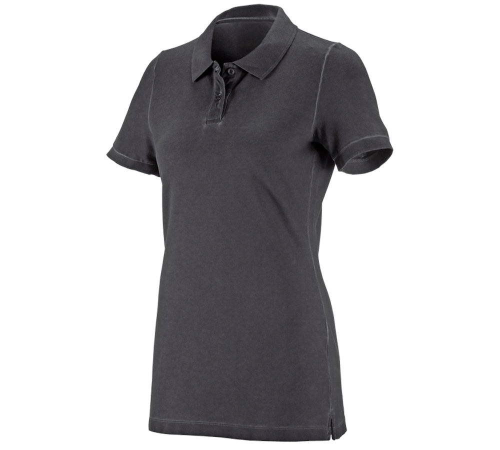 Tričká, pulóvre a košele: Polo tričko e.s. vintage cotton stretch, dámske + oxidová čierna vintage
