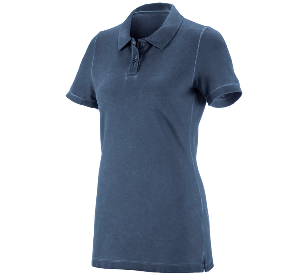 Inštalatér: Polo tričko e.s. vintage cotton stretch, dámske + starožitná modrá vintage