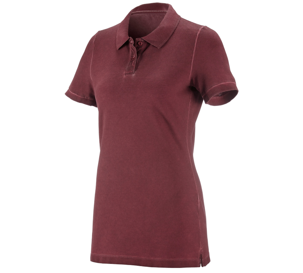 Tričká, pulóvre a košele: Polo tričko e.s. vintage cotton stretch, dámske + rubínová vintage