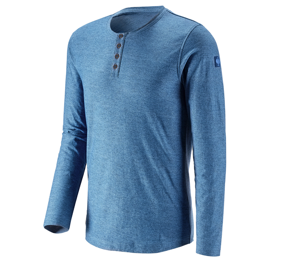 Tričká, pulóvre a košele: Tričko s dlhým rukávom e.s.vintage + arktická modrá melanž
