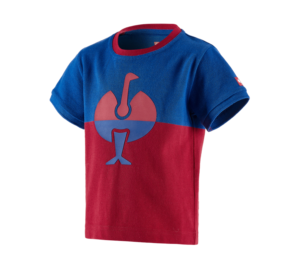 Témy: Piqué tričko e.s. colourblock, detské + nevadzovo modrá/ohnivá červená