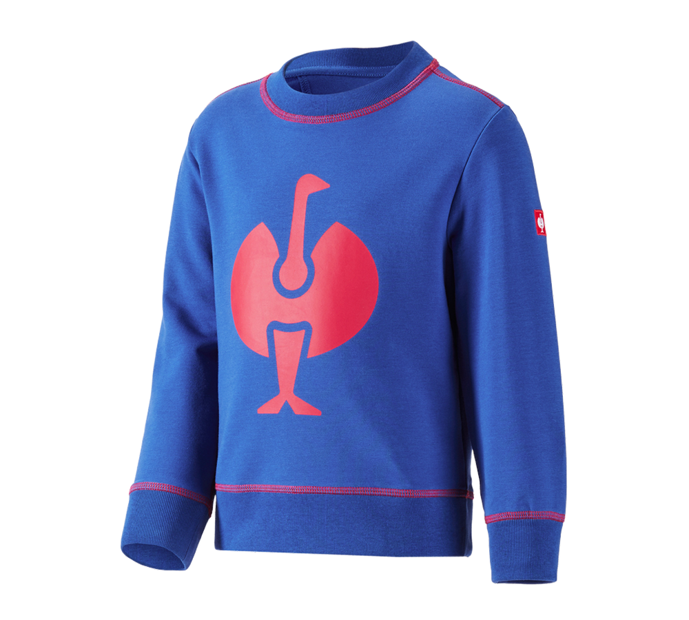 Tričká, pulóvre a košele: Mikina e.s.motion 2020, detská + nevadzovo modrá/ohnivá červená