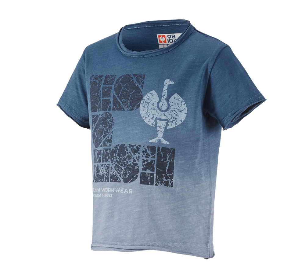 Tričká, pulóvre a košele: Tričko e.s. denim workwear, detské + starožitná modrá vintage