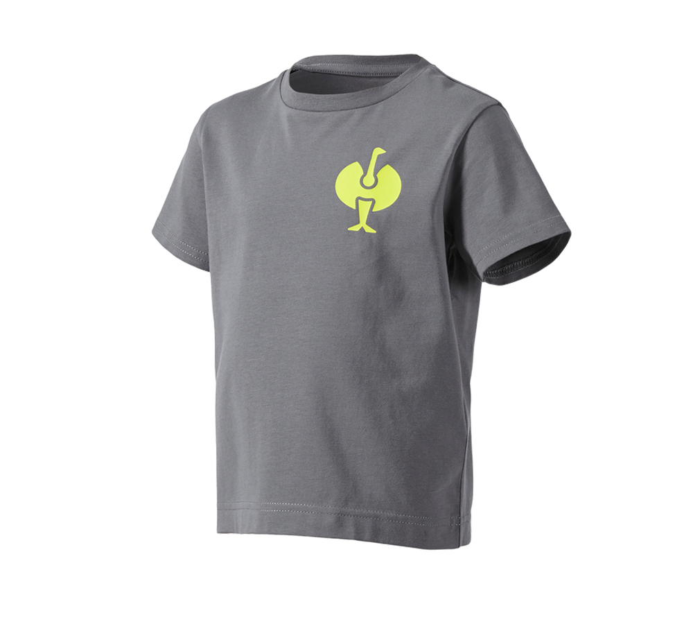 Tričká, pulóvre a košele: Tričko e.s.trail, detské + čadičovo sivá/acidová žltá
