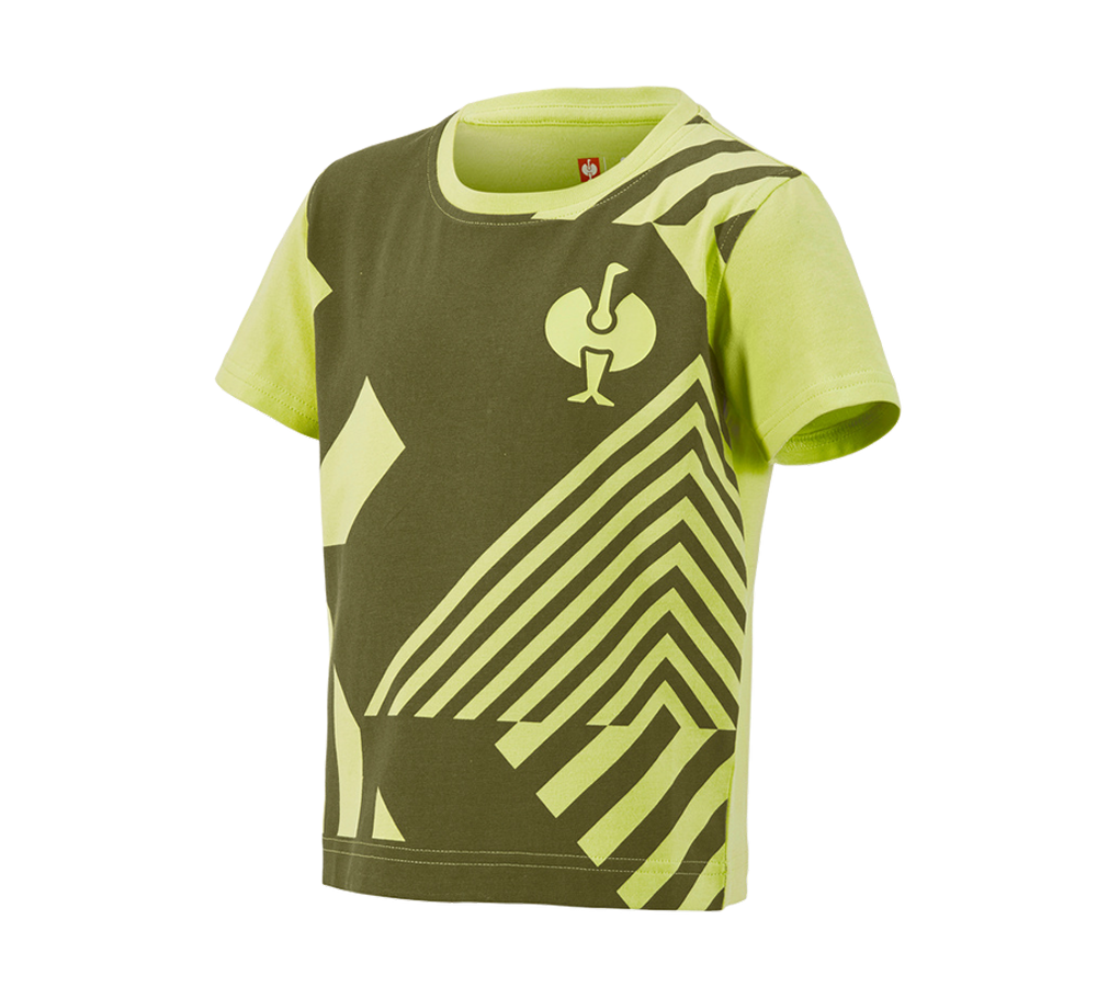Tričká, pulóvre a košele: Tričko e.s.trail graphic, detské + borievkovo zelená/limetkovo zelená