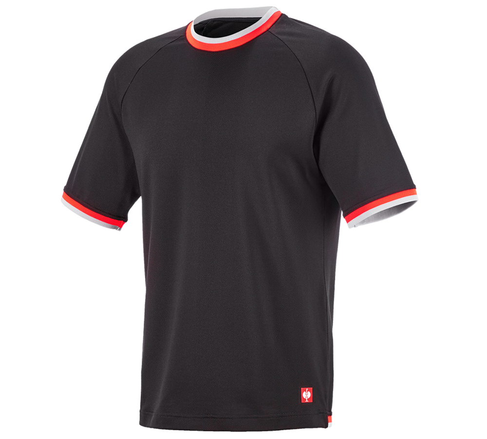 Odevy: Funkčné tričko e.s.ambition + čierna/výstražná červená