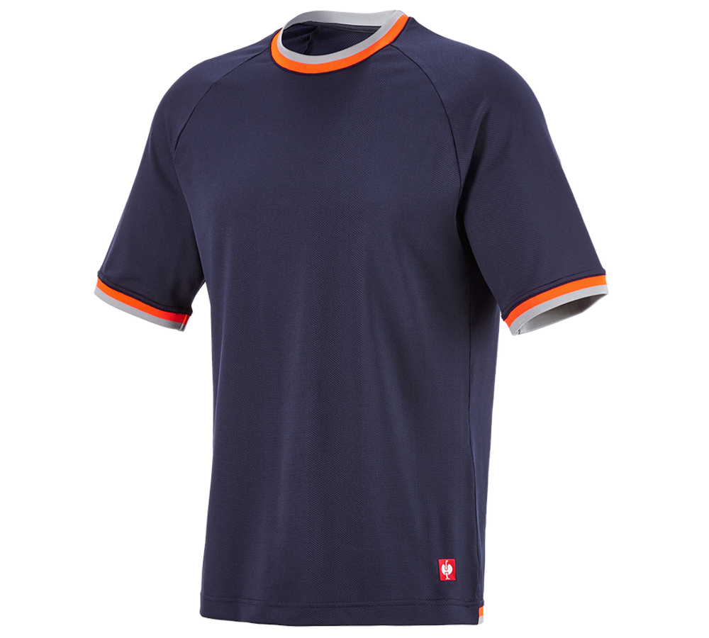 Odevy: Funkčné tričko e.s.ambition + tmavomodrá/výstražná oranžová