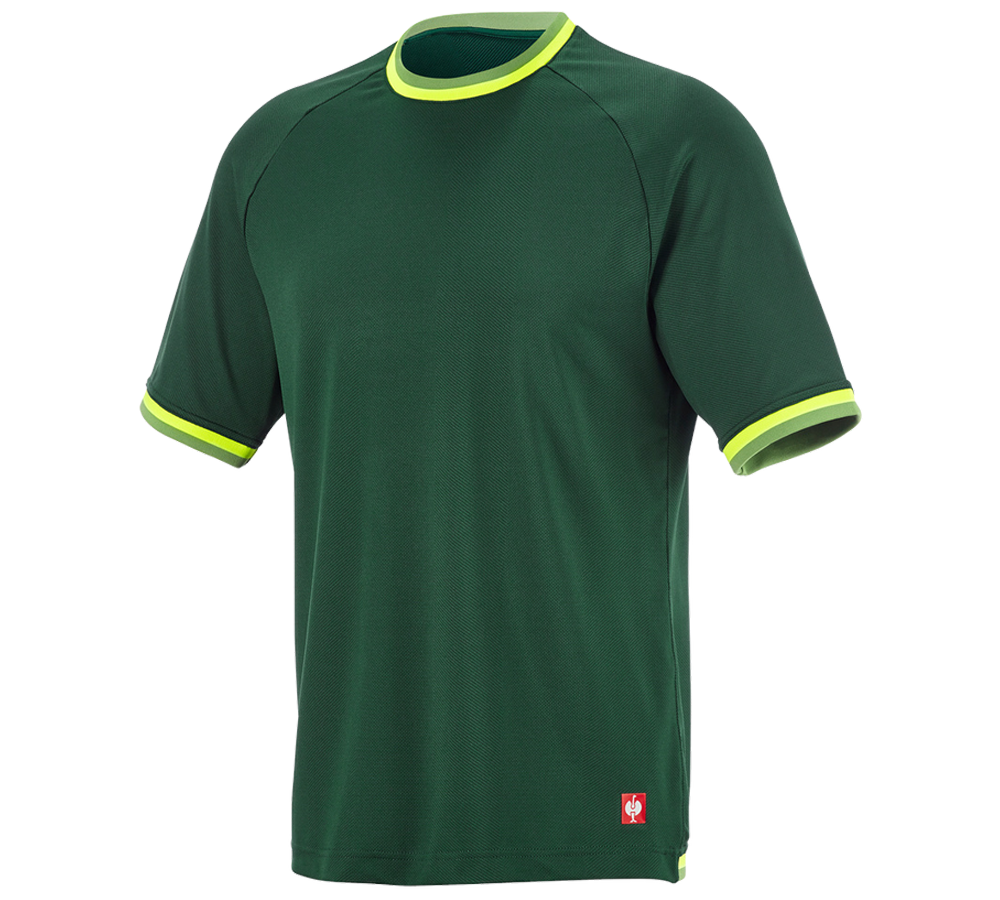 Odevy: Funkčné tričko e.s.ambition + zelená/výstražná žltá