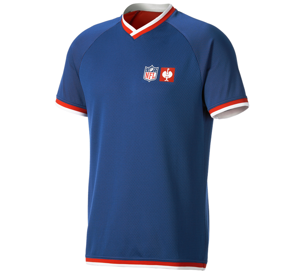 Spolupráce: NFL t-shirt + neptúnová modrá/červená strauss
