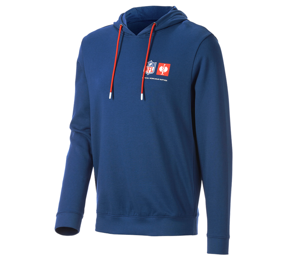 Spolupráce: NFL hoodie + neptúnová modrá/červená strauss