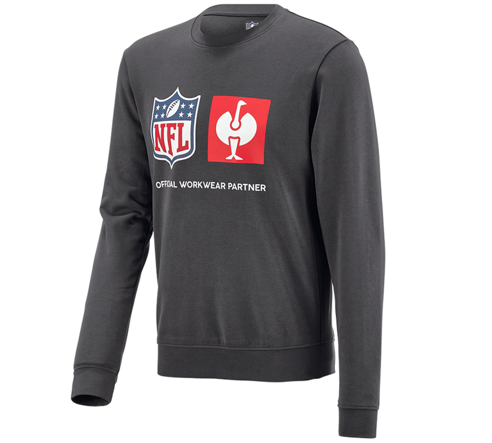 Spolupráce: NFL Sweatshirt cotton + karbónová sivá