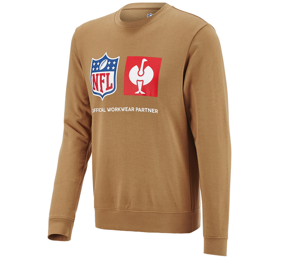 Spolupráce: NFL Sweatshirt cotton + mandľovo hnedá