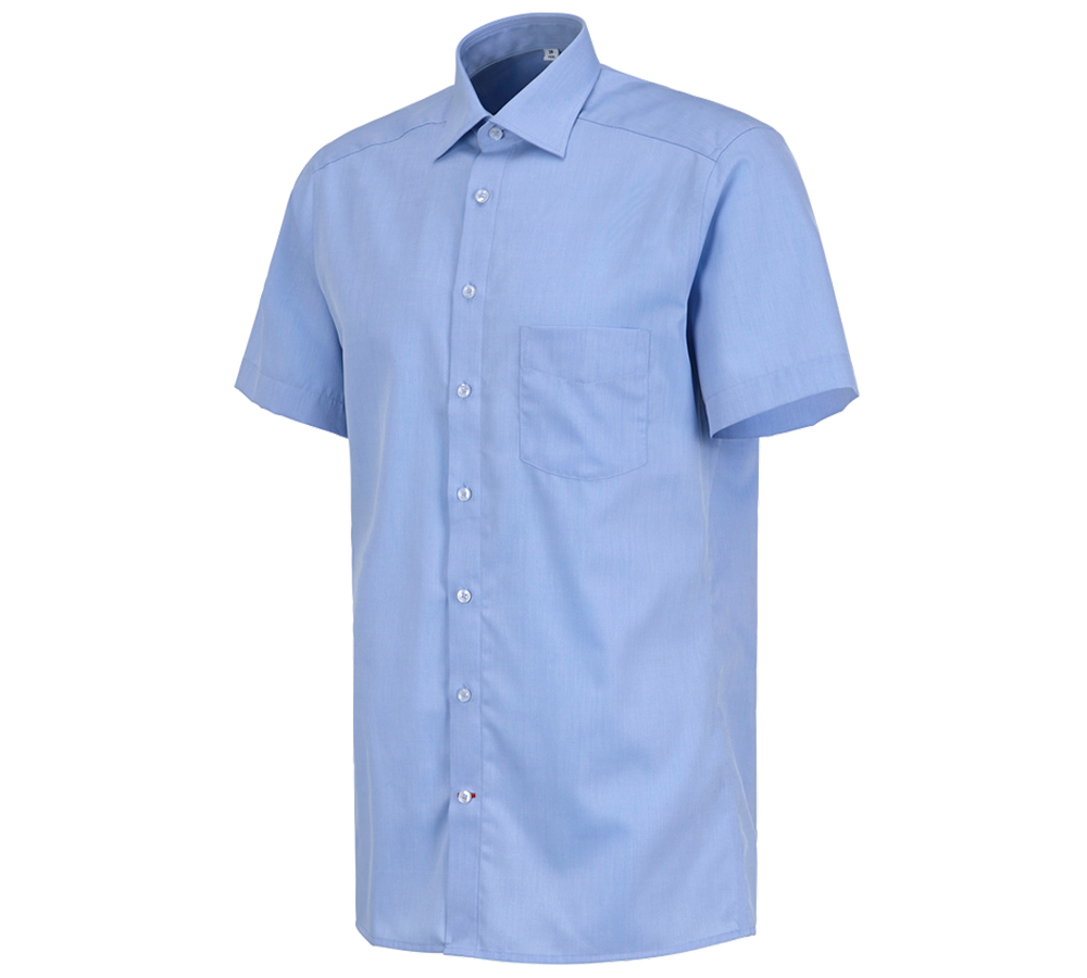 Tričká, pulóvre a košele: Obchodná košeľa e.s.comfort, krátky rukáv + svetlomodrá melanž