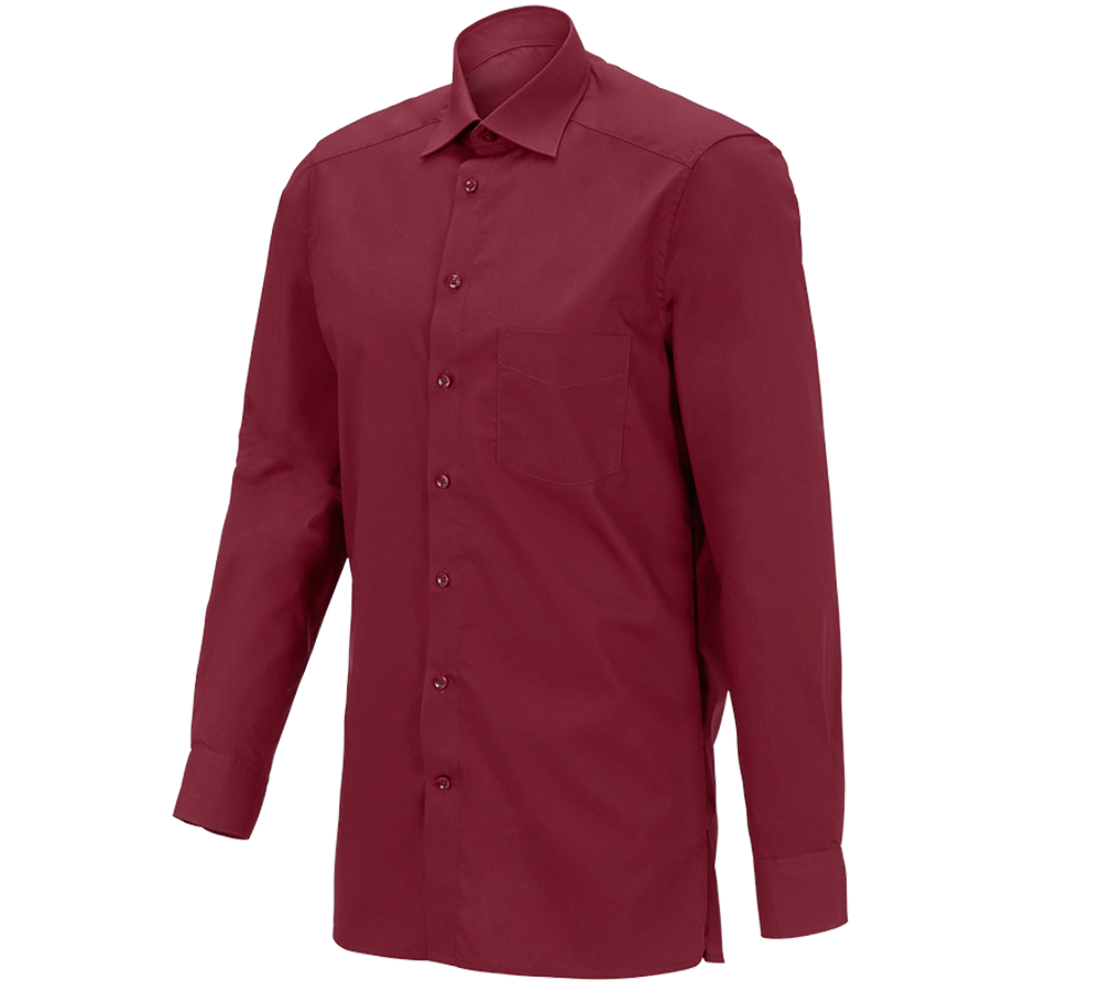 Tričká, pulóvre a košele: Servisná košeľa e.s. s dlhým rukávom + rubínová