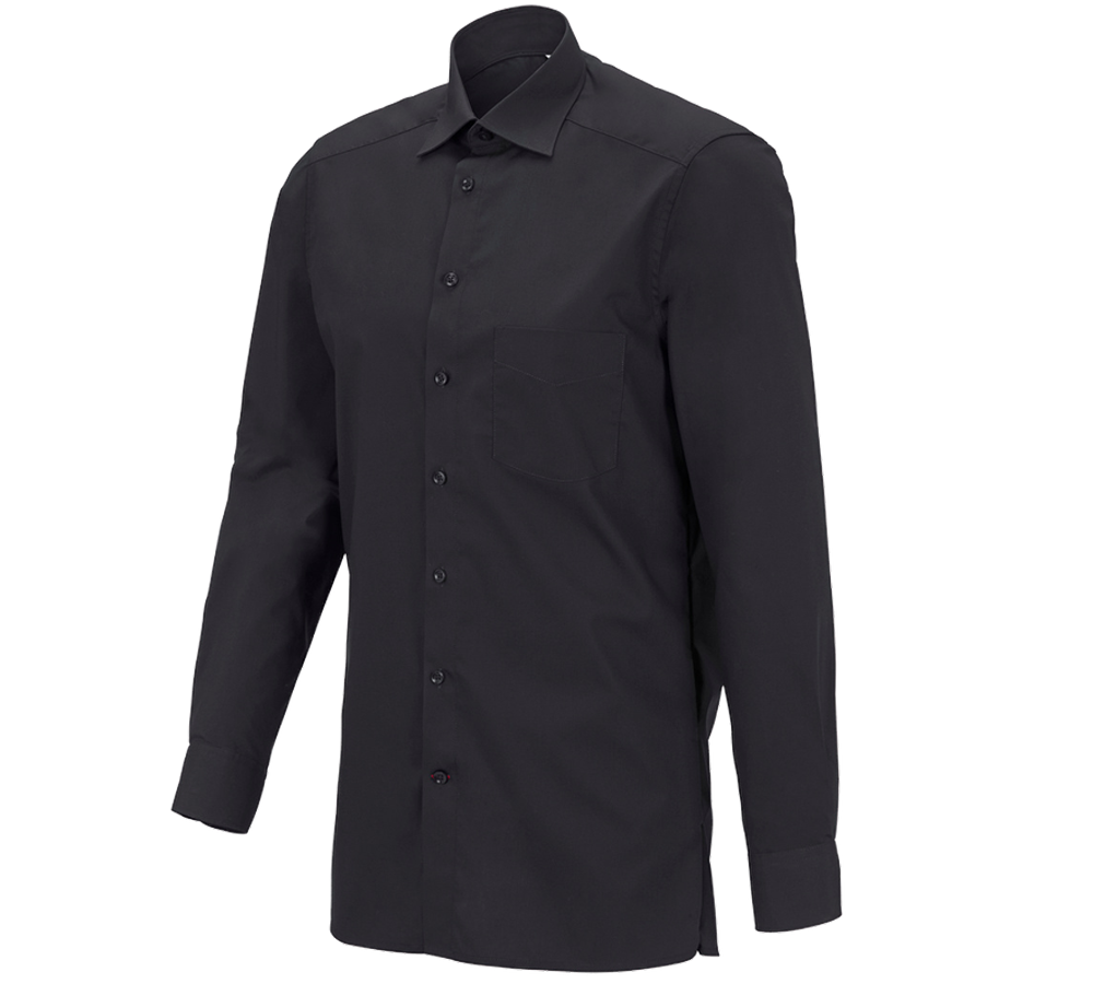 Tričká, pulóvre a košele: Servisná košeľa e.s. s dlhým rukávom + čierna