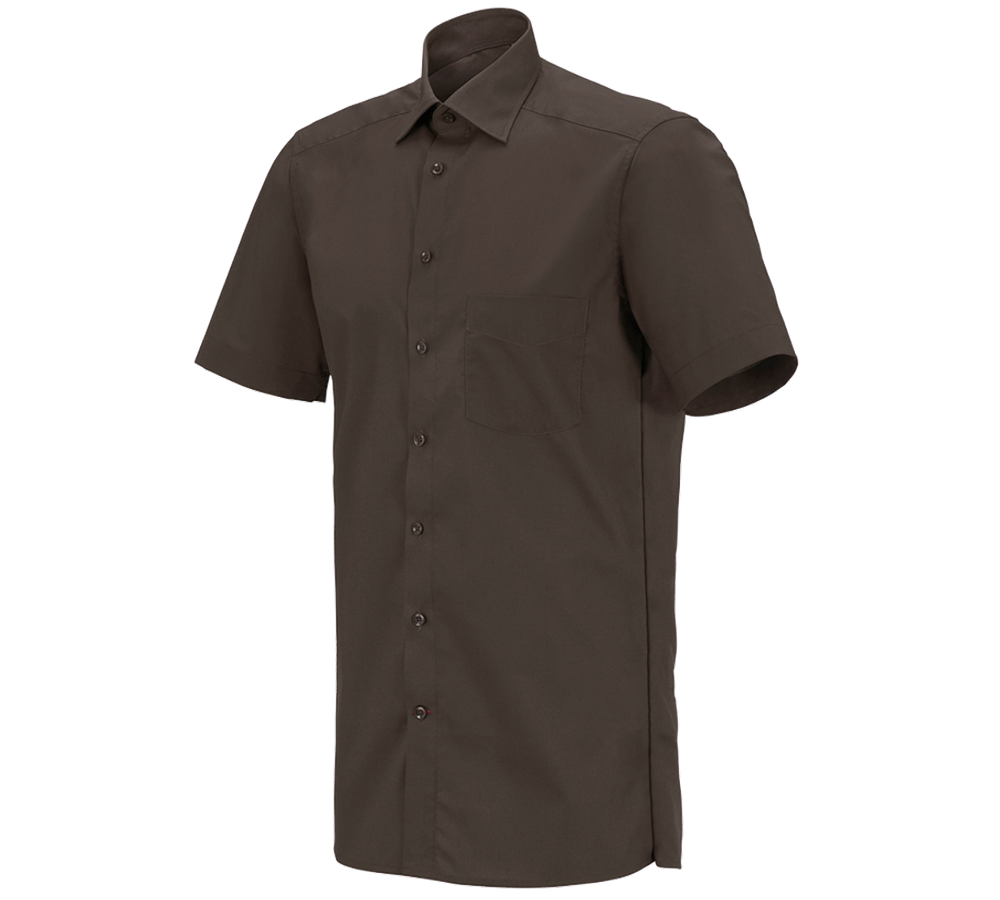 Tričká, pulóvre a košele: Servisná košeľa e.s., krátky rukáv + gaštanová