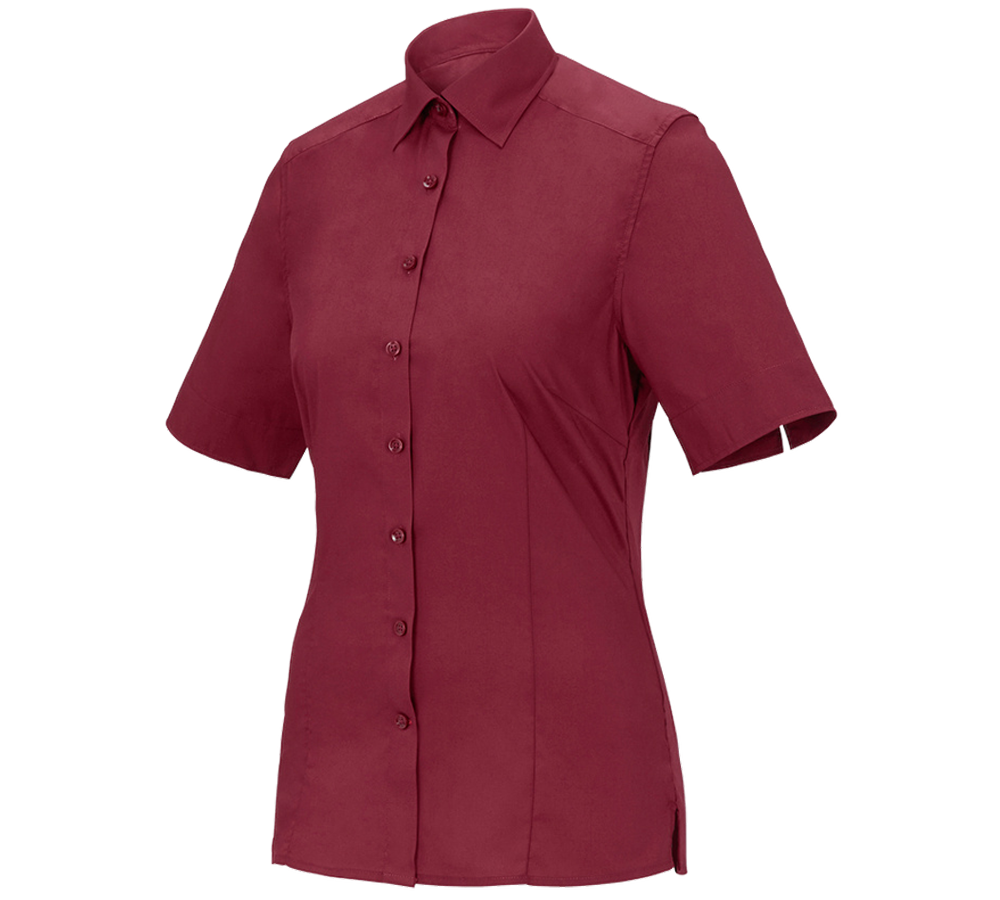 Tričká, pulóvre a košele: Obchodná blúza e.s.comfort, krátky rukáv + rubínová