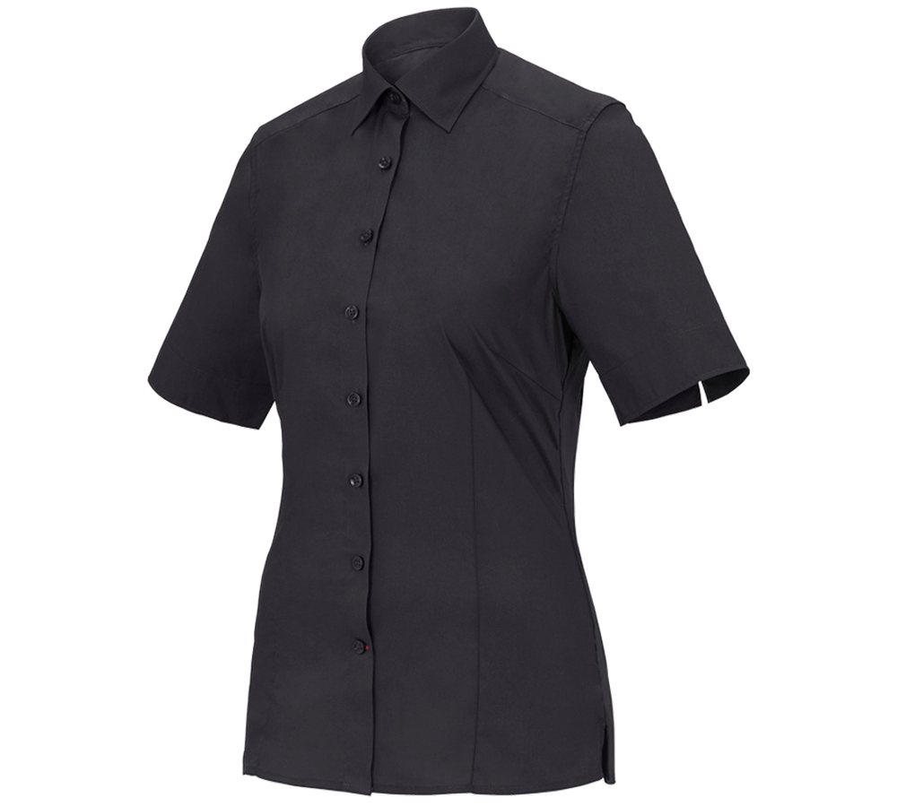 Tričká, pulóvre a košele: Obchodná blúza e.s.comfort, krátky rukáv + čierna