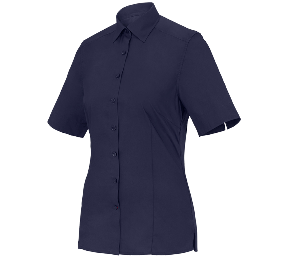 Tričká, pulóvre a košele: Obchodná blúza e.s.comfort, krátky rukáv + tmavomodrá