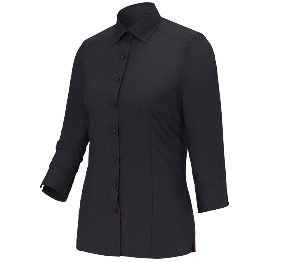 Tričká, pulóvre a košele: Obchodná blúza e.s.comfort, 3/4 rukáv + čierna
