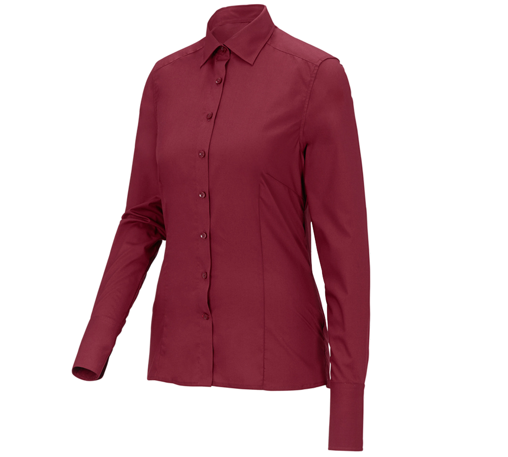 Tričká, pulóvre a košele: Obchodná blúza e.s.comfort, dlhý rukáv + rubínová
