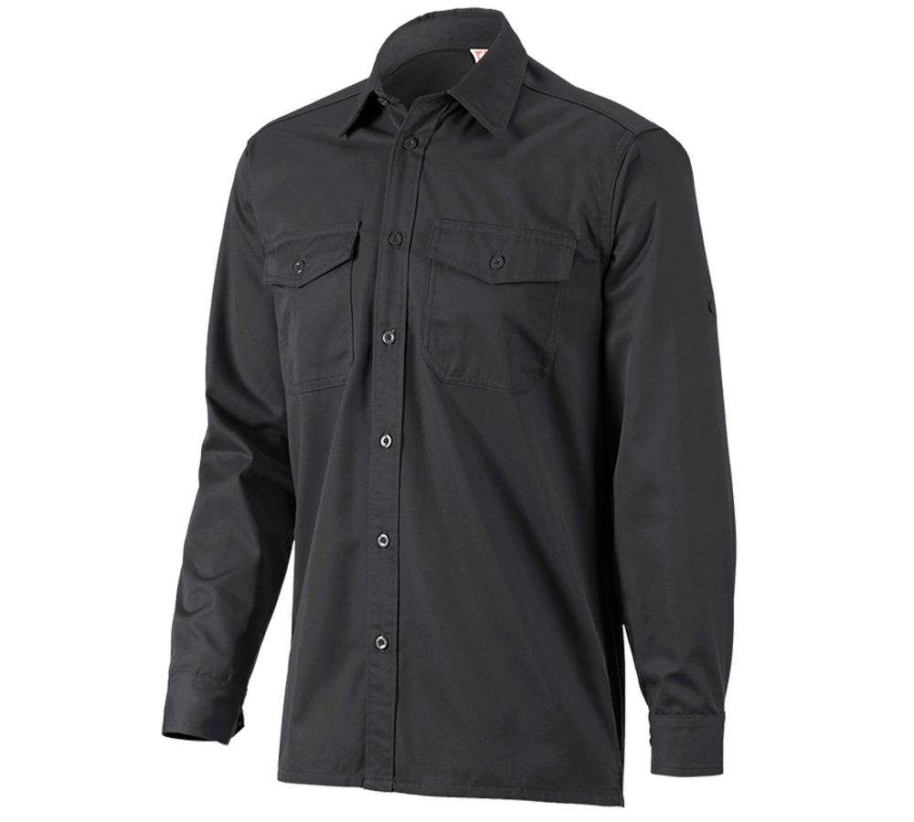 Tričká, pulóvre a košele: Pracovná košeľa e.s.classic, dlhý rukáv + čierna
