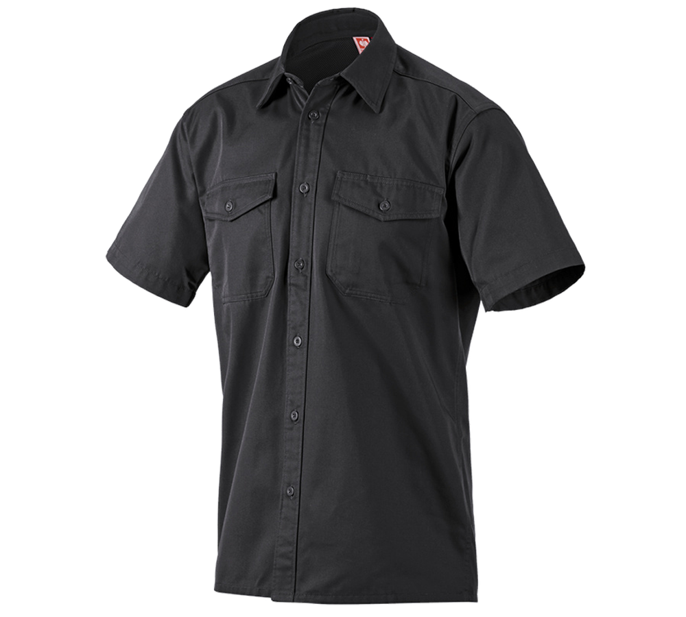 Tričká, pulóvre a košele: Pracovná košeľa e.s.classic, krátky rukáv + čierna