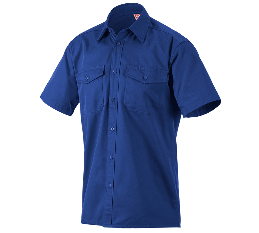 Tričká, pulóvre a košele: Pracovná košeľa e.s.classic, krátky rukáv + nevadzovo modrá