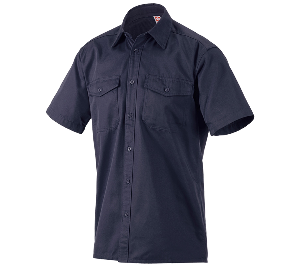 Tričká, pulóvre a košele: Pracovná košeľa e.s.classic, krátky rukáv + tmavomodrá