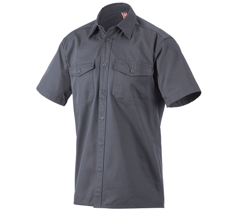 Tričká, pulóvre a košele: Pracovná košeľa e.s.classic, krátky rukáv + sivá