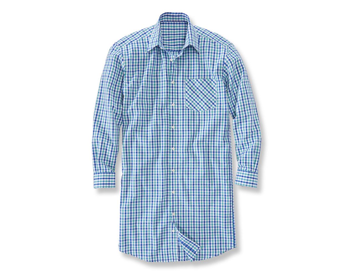 Tričká, pulóvre a košele: Košeľa s dlhým rukávom Hamburg, extra dlhá + nevadzovo modrá/lagúnová/biela