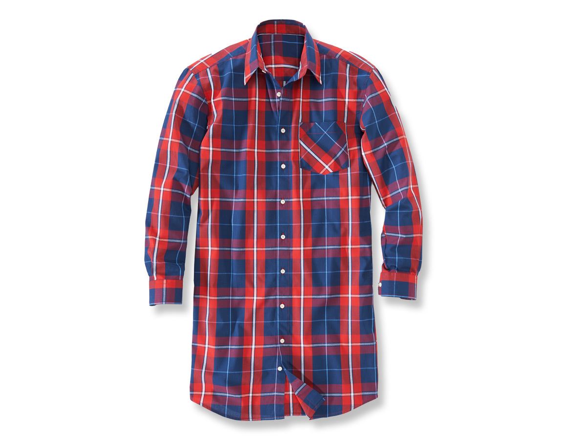 Tričká, pulóvre a košele: Košeľa s dlhým rukávom Hamburg, extra dlhá + červená/tmavomodrá/biela